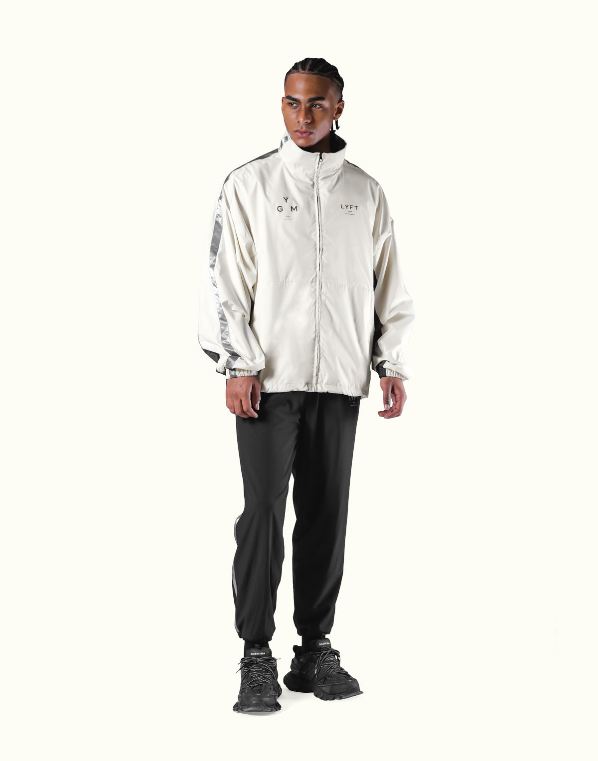 Silver Line Tech Zip Jacket - Ivory