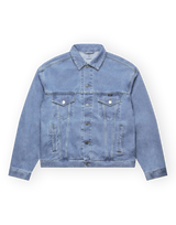 Back Emblem Denim Jacket - Blue