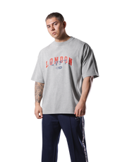Vintage London Logo Big T-Shirt - Grey