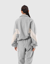 Loose Fit Zip Up Sweat Jacket 2 - Grey