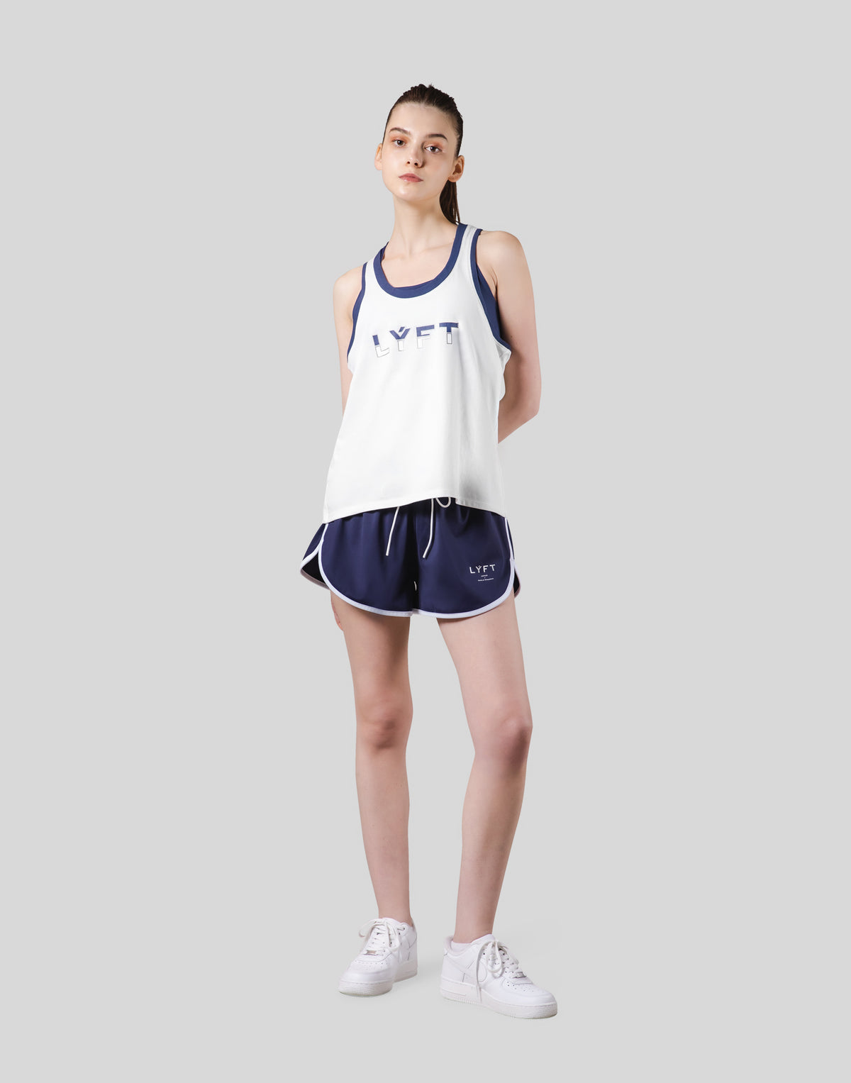 Piping No Sleeve Shirt - White