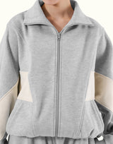 Loose Fit Zip Up Sweat Jacket 2 - Grey