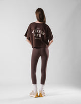 Fitness Club Ring Cropped T-Shirt - Brown