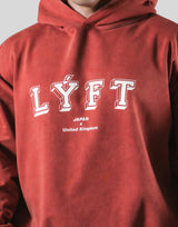 College Logo Vintage Sweat Hoodie - Red