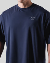 One Point Logo Stretch Big T-Shirt - Navy