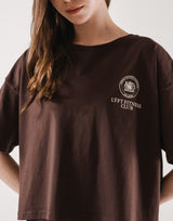 Fitness Club Ring Cropped T-Shirt - Brown