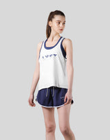 Piping No Sleeve Shirt - White