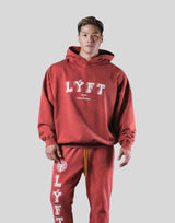 College Logo Vintage Sweat Hoodie - Red