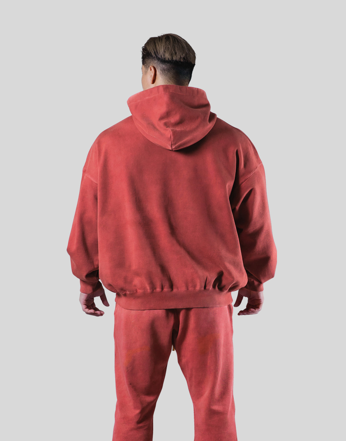 College Logo Vintage Sweat Hoodie - Red