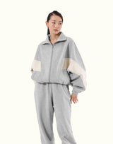 Loose Fit Zip Up Sweat Jacket 2 - Grey