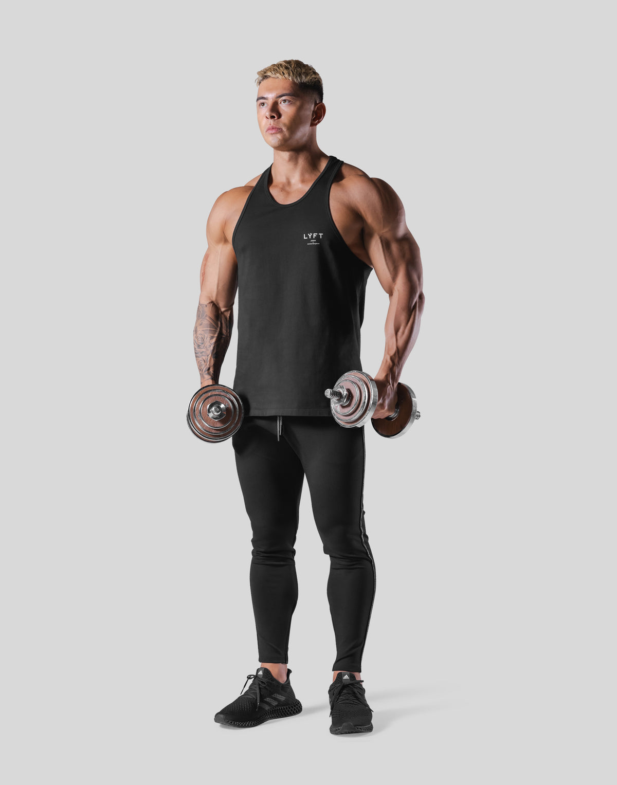 Back Emblem Training Tanktop - Black