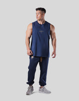 Back Emblem Loose Fit Tanktop - Navy
