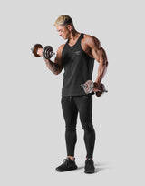 Back Emblem Training Tanktop - Black