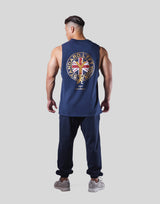 Back Emblem Loose Fit Tanktop - Navy