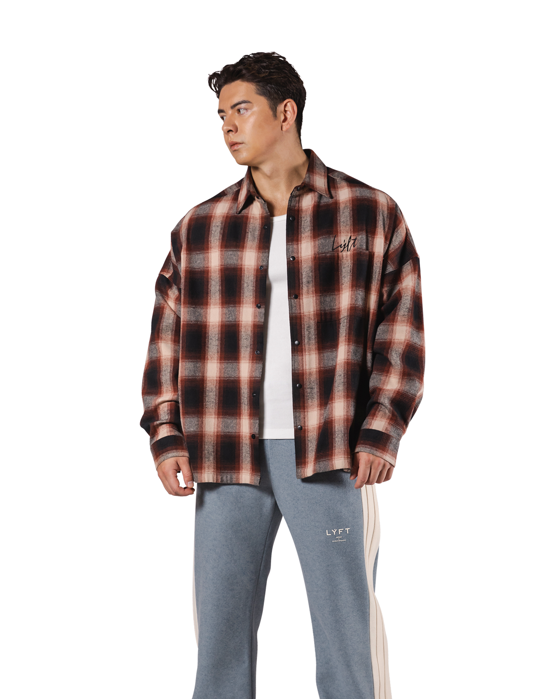 Oversize Flannel Shirt - Red – LÝFT