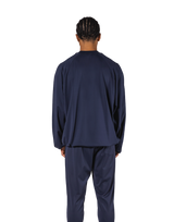 2Way Stretch Relaxed Pullover Tops - Navy