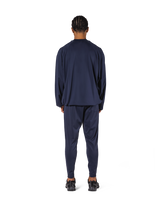 2Way Stretch Relaxed Pullover Tops - Navy