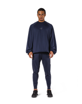 2Way Stretch Relaxed Pullover Tops - Navy