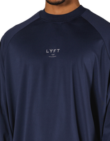 2Way Stretch Relaxed Pullover Tops - Navy