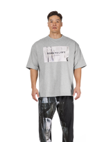 Box Patch Stretch Big T-Shirt - Grey