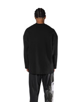 Oversize V-Neck Sweat Shirt - Black