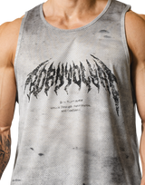 Death Metal Logo Vintage Mesh Tanktop - Ivory