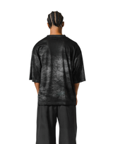 Death Metal Logo Vintage Mesh Extra Big T-Shirt - Black