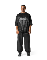 Death Metal Logo Vintage Mesh Extra Big T-Shirt - Black