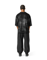 Death Metal Logo Vintage Mesh Extra Big T-Shirt - Black