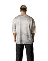 Death Metal Logo Vintage Mesh Extra Big T-Shirt - Ivory