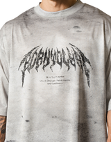 Death Metal Logo Vintage Mesh Extra Big T-Shirt - Ivory