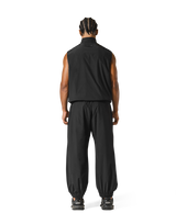 Nylon Zip Up Vest - Black