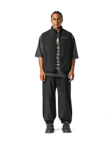 Nylon Zip Up Vest - Black
