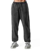 Wide Loose Vintage Sweat Pants - Black