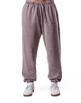 Wide Loose Vintage Sweat Pants - Purple