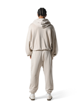 Oversize Vintage Sweat Zip-Up Hoodie - Ivory