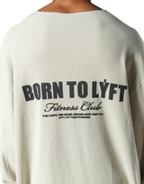 Cut-Off Vintage thermal Long T-Shirt - Ivory