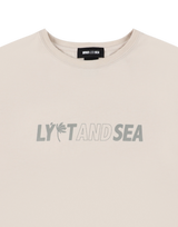 LÝFT × WIND AND SEA Limited Logo Wide Cropped T-Shirt - Ivory