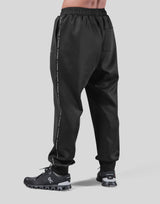 Emblem Loose Fit Jersey Pants - Black