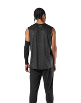 Multi Pattern Stretch Loose Fit Tanktop - Black