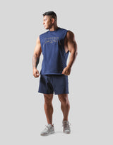 Metal logo No sleeve -Navy