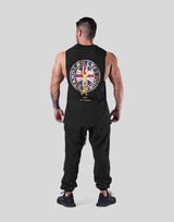Back Emblem Loose Fit Tanktop - Black