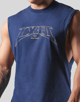 Metal logo No sleeve -Navy