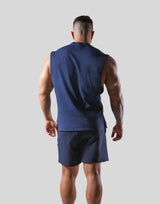 Metal logo No sleeve -Navy