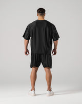 Script Logo Mesh Baseball Shirt - Black