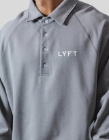18 Logo Sweat Polo Shirt - Grey
