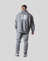 18 Logo Sweat Polo Shirt - Grey