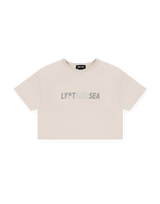LÝFT × WIND AND SEA Limited Logo Wide Cropped T-Shirt - Ivory