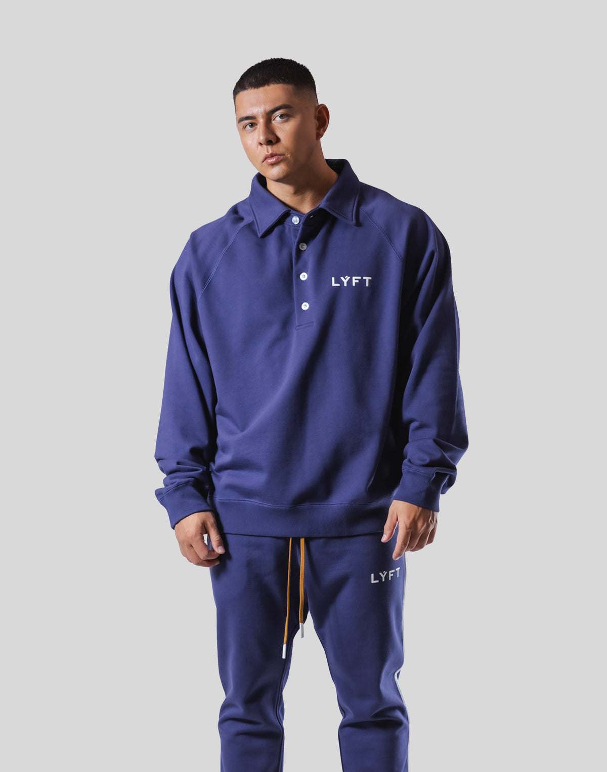 18 Logo Sweat Polo Shirt - Navy