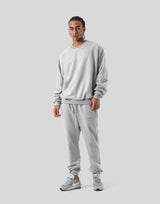 One Point Oversize Crew Neck Sweat - Grey